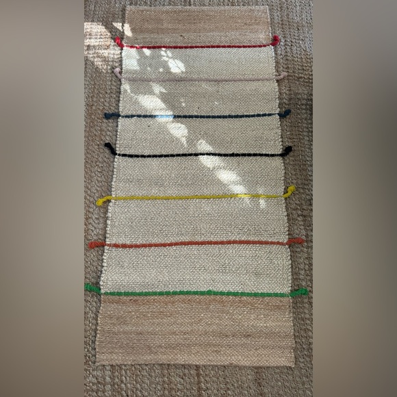 THRESHOLD RATTAN RUG RUNNER MULTI COLOR - Picture 1 of 5